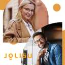 JOLISU 5 Pack Reading Glasses For Women/Men-Blue Light Blocking Computer Reader w/Round Frame - Retro Clear Lens Fake Eyeglasses2.0 (Black + Transparent +Leopard + Tortoise + Orange)