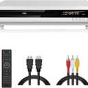 DVD Player for TV, Region-Free DVD CD Player for Home with HDMI RCA Output USB Input, Plays All Regions and Multi-Format, 1080P HD Compact DVD Player for Family Movies, Built-in PAL NTSC (White 168)