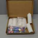 MTLEE 48 Pcs DIY Candle Painting Kit Include White Candles Colorful Acrylic Paint Strips and Paintbrushes for Crafts Making Wedding Birthday Party Centerpiece (Pillar)