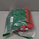 4 Pcs Women Christmas Elf Costume Set Santa's Helper Christmas Dress Elf Hat Striped Tights Shoes for Women (Medium)