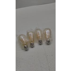 Sigalux Edison LED Light Bulbs, Dimmable Vintage Light Bulbs 40 Watt Equivalent, E26 LED Filament Bulbs, ST19 Antique Amber Glass Light Bulbs Soft White 2700K, 400LM, CRI90, UL Listed, 4 Pack