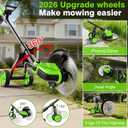 12" Stringless Weed Wacker Cordless Eater, 20000 RPM Powerful Battery Powered Trimmer Edger Lawn Tool, 21V 6000mAh Electric Wheeled Lawn Edger with Blades, Foldable& Lightweight Design Brush Cutter