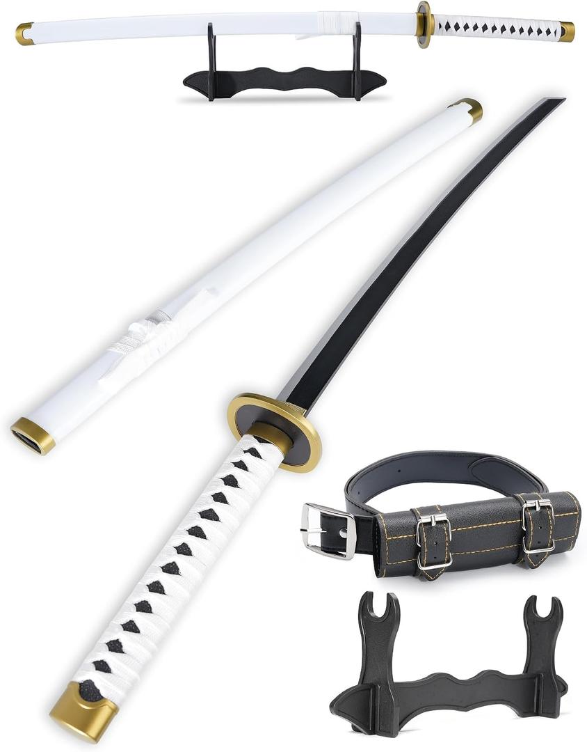 Cold Blade Katana Sword - 41 inches Katana Replica with Holster Belt and Display Stand - Sword with Authentic Design