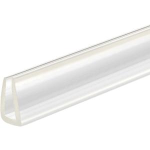 uxcell U Channel Edge Trim, 4.9ft Length Rubber Guard Seal Strip Edge Protector Fit for 4-5mm Edge, (9/16" W x 5/16" H) Clear