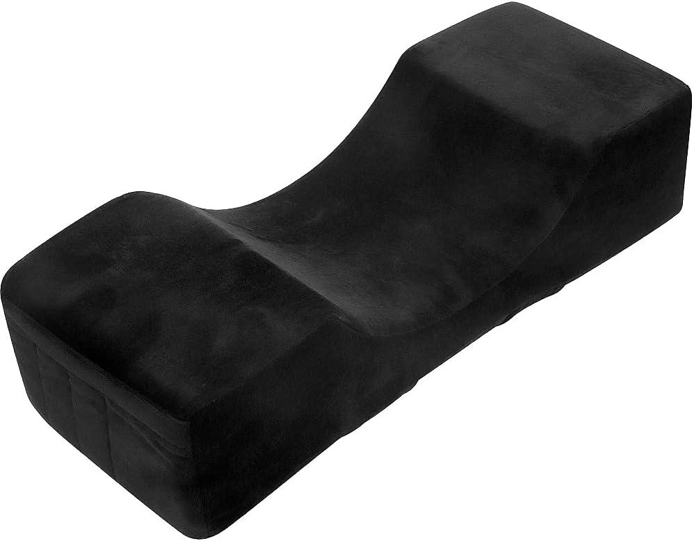Eyelash Extension Velvet Lash Pillow Beauty Salon Memory Foam Neck Pillow for Lash Extension Grafting Make Up (Black)