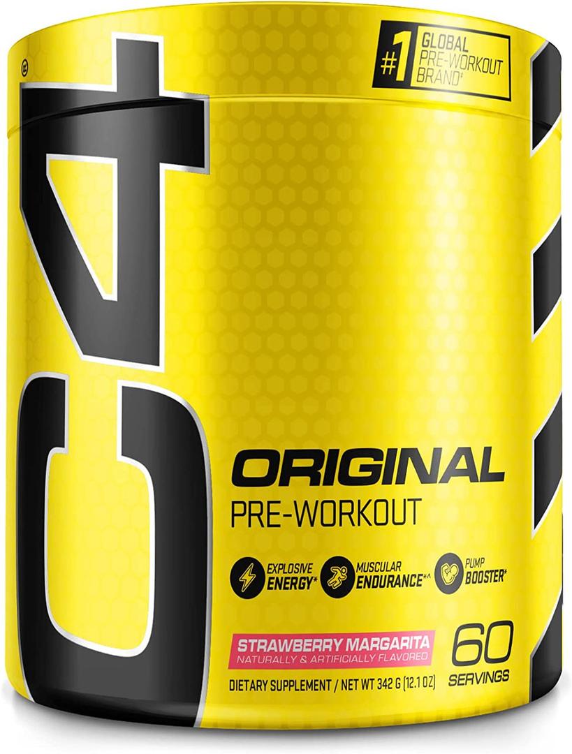 C4 Original Pre Workout Powder Strawberry Margarita | Vitamin C for Immune Support | Sugar Free Preworkout Energy for Men & Women | 150mg Caffeine + Beta Alanine + Creatine | 60 Servings