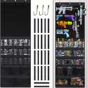 Over the Door Organizer for Toy Guns - Toys Storage Door Hanger with Pockets and Slots for Foam Blasters, Darts, Goggles, for Kids and Game Room
