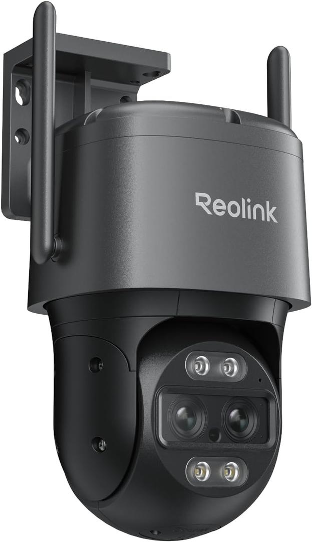 REOLINK 4K Wired WiFi Outdoor Camera, 8MP Dual Lens Security Camera, 360 PTZ Camera Auto Tracking, 2.4/5GHz Wi-Fi Smart Person/Vehicle Detection, 6X Hybrid Zoom, Color Night Vision, TrackMix WiFi