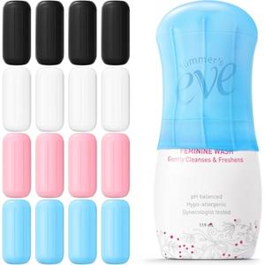 16 Pack Silicone Bottle Cover,Travel Essential for Women Men,Cruise Ship Essentials 2025,Beach Vacation Essentials,Travel Size Toiletries,Airplane Travels Accessories Elastic Sleeves for Leak Proofing