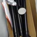 Black Long Curtain Rod Tension Shower Curtain Rods 30 to 120 inch Adjustable Spring Heavy Duty Rods for Bathroom Windows Outdoor No Drill No Slip Spliced and Telescopic Design