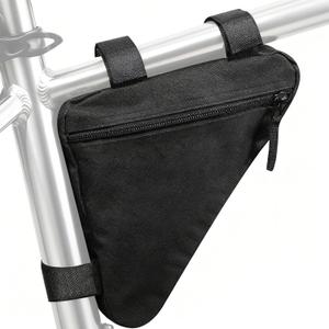 Bike Frame Bag, Premium Bike Pouch for Mountain Road Bike, Lightweight Triangle Bicycle Frame Bag (Small Black)