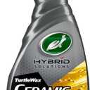 Turtle Wax Hybrid Solutions Ceramic Wet Wax, Spray on Car Wax for 1-Step High Gloss Shine and Ceramic Coating Protection for Paint, Wheels,Glass and More, Extreme Water Beading, 26 oz (Pack of 1)