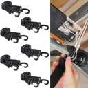 6 Pcs Garage Mardi Gras Garage Door Banner Clamps Door Cover Banner Clips 43.3 Inch Large Installation Hanging Kit Hook Tool Mural Clip for Mardi Gras Home Party Decorations