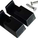 for Shower Door Wall Jamb Bumper Guide Black Equipped with 2 Screws Pack of 2