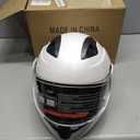 Adult Modular Motorcycle Helmets, DOT Approved Flip up Dual Visor Full Face Helmet for Men Women Moto ATV UTV Snowmobile ADV Four Wheeler Street Bike with Gloves & Mask (White, XL)