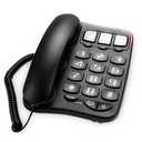 Landline Phones for Seniors, Adjustability Features, One-Touch Dialling,Big Button Phone for Seniors, Hard of Hearing Retro Telephone Corded Phones, with Handsfree Function (EX-LD-265)