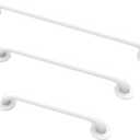 Grab Bar Bundle for ADA Compliance, White Stainless Steel 1.5" Diameter 3-Piece Set (18", 36", 42") for Commercial Restrooms & Shower Safety Bars for Seniors