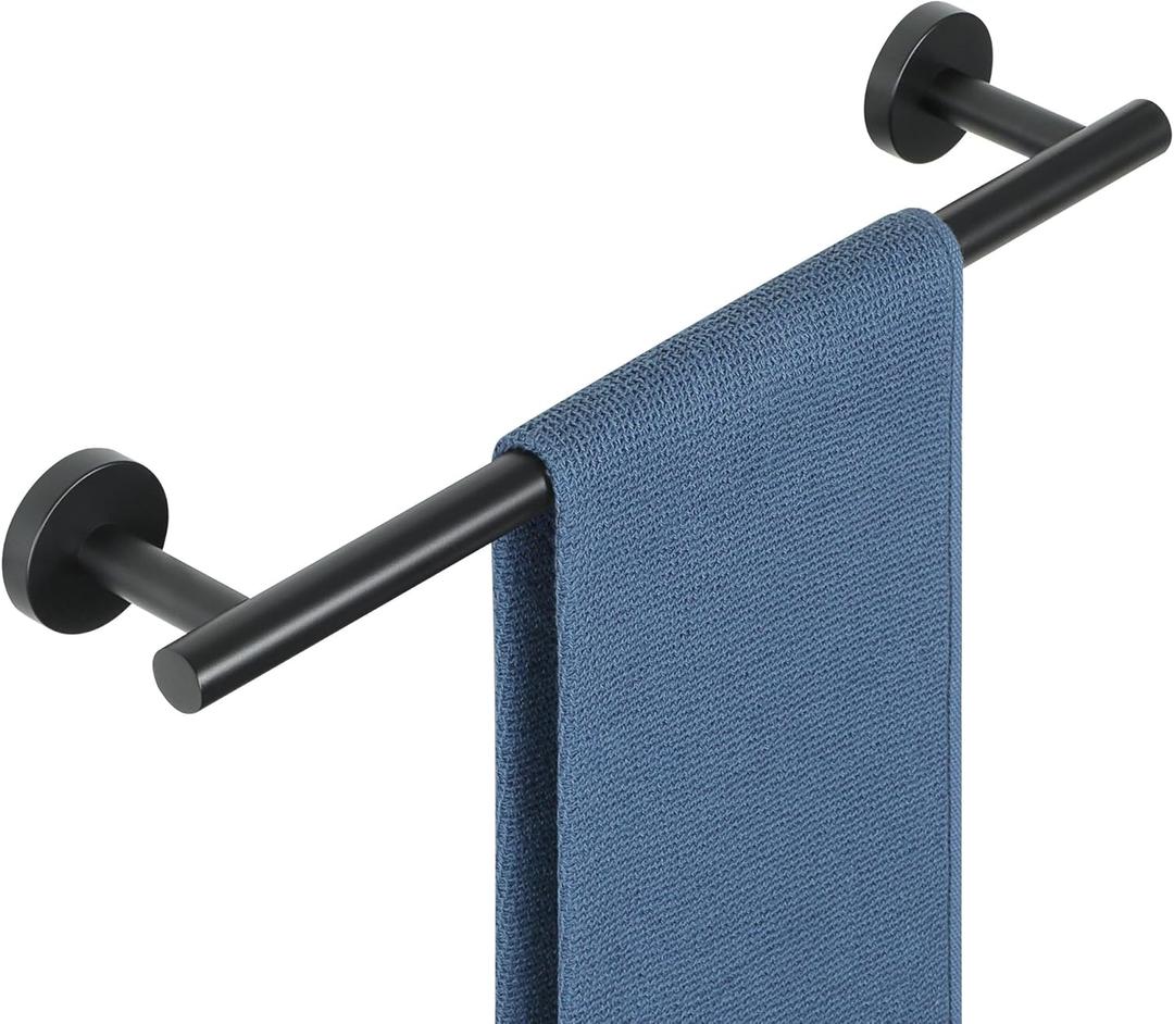 SAYAYO Black Towel Racks for Bathroom, 16 Inch Towel Bar Towel Rod Towel Holder Wall Mount SUS304 Stainless Steel (Hanging Length 13-Inch) SAYAYO Black Towel Racks for Bathroom, 16 Inch Towel Bar Towel Rod Towel Holder Wall Mount SUS304 Stainless Steel (Hanging Length 13-Inch)