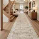 Soalmost 3x20 Hallway Runner Rug - Extra Long Carpet Runners for Hallways 20ft Non Slip Stain Resistant Rugs Runner for Living Room Bedroom 20 Feet Floor Carpet for Kitchen, Brown