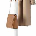 GREENSTELL Coat Rack with 8 Hooks, Wooden Coat Rack Freestanding with Shelf, Coat Tree with 4 Height Options 50.5"-72.6", Coat Hanger Stand for Bags, Clothes, Umbrellas, Hats, in Home, White