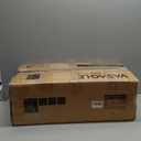 VASAGLE Floor Storage Cabinet, Freestanding Storage Unit with 4 Doors, Adjustable Shelves, 11.8 x 23.6 x 43.3 Inches, for Entryway, Bathroom, White UBBC552P31