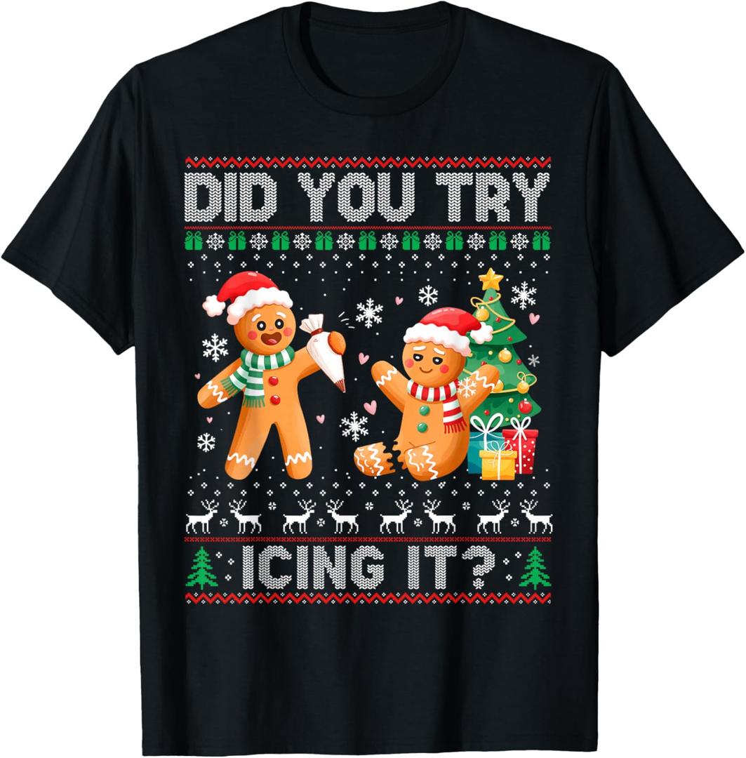 Have You Tried Icing It Funny Xmas Nurse Gingerbread NICU T-Shirt, Size S