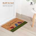 Colorful Birds - 29"x17" - Coir Door Mat with Heavy Duty Backing - Welcome Mats for Entryway, Porch - Anti-Slip PVC & Coconut Fiber Surface - Natural Home Accessories, Minimalist Original Design