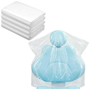 400 Pcs 27" x 24" Disposable Dental Half Chair Covers for Backrest, Headrest, Clear Waterproof Protection for Dental, Exam Table, Medical, Salon and Spa Chairs