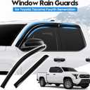 Tacoma Rain Guard - Window Visors for Toyota Tacoma 2024-2026, Out-Channel Side Window Rain Guards for Tacoma Accessories, 4PCS, Black, Car Accessories