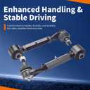 Rear Upper Control Arm Kit Compatible with 2005-2010 Honda Odyssey & 2011-2017 Honda Odyssey (EX, EX-L, LX, Touring; Excludes Touring Elite & SE) | Replace# 52390SHJA01, RK100121