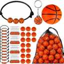 Nosiny 108 Pcs Basketball Party Favors Bulk Basketball Keychain Gifts Stress Balls Charm Bracelets 36 Pieces Each for Team Birthday Party Supplies