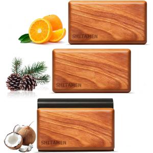 Car Air Freshener, Wood Air Freshener, Car Odor Eliminator for Visor Clip, 3-Pack Variety Scent Refill, Long Lasting - CLIP INCLUDED (Cabana-Pine-Orchard)