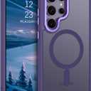 BENTOBEN for Samsung Galaxy S24 Ultra Case, Strong Magnetic [Compatible with MagSafe] Translucent Matte Slim Anti-Slip Shockproof Women Men Protective Phone Case for Samsung S24 Ultra 6.8",Purple