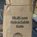 Retractable Baby Gate, Upgraded One-Way Lock Mesh Dog Gate Tall 34”, Pet Gate and Safety Child Gate for Stairs, Doorways, Hallways, Banisters, Indoors, Outdoors