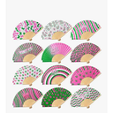 Wenqik 24 Pcs Pink and Green Sorority Folding Fans African American Sister Gift Dancing Paper Foldable Hand Fan for Women Sisterhood Events Sorority Party Favors Decoration