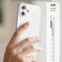 2 x Compatible with iPhone 17 Case, with Polka Dot Aesthetics Design Simple Case for Women Girl, Cute Fashion Soft TPU Slim Protection Phone Case for iPhone 17 6.1'' - White