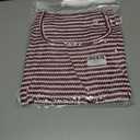 IWD Womens Striped Long Sleeve Shirts Slim Fit Square Neck Tops 2026 Spring Lightweight Knit Pullover Sweater (Red, S)