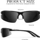 Polarized Sport Sunglasses for Men and Women, Lightweight Sun Glasses with UV Protection for Cycling Running Z1