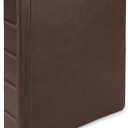 Samsill Vintage Leather Binder, 1.5 Inch Round Ring (Holds 325 Sheets), Letter Size 8.5x11 Documents, Professional Organizer Portfolio, Planner, No Zipper, Brown