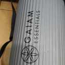 Gaiam Essentials 2/5" Thick (10mm) Yoga & Pilates, Fitness & Exercise Mat with Easy-Cinch Carrier Strap Cusion Support For Fitness and Gym Workouts