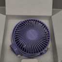 Momcozy Portable Stroller Fan, 8000mAh, 27H Ultra-long Battery Life, Detachable 4 Speed 360Rotate, LED Night Light with 2 Modes, USB Rechargeable Handheld Cooling Fan for Travel, Car Seat, Bedroom (Purple)