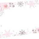 Whaline 100 Pcs Christmas Place Cards 4.7 x 3.1 Inch Winter Snowflake Pink Floral Tent Cards Watercolor Blank Table Name Sign for Xmas Holiday Party Table Setting Supplies