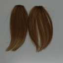 REECHO Clip in Hair Volumizer, Short Thick Clip in Hairpieces Adding Extra Hair Volume Extensions for Women with Thin Fine (Light Brown with Blonde Highlights, 8 Inch(Pack of 2))