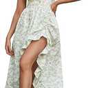 Scarlet Darkness Renaissance Dress Women Cottagecore Corset Dress Ruffle Maxi Dress with Pockets