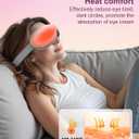 Morelax Eye Massager with Heat & Bluetooth Music, Birthday Gifts for Women, Reduce Eye Strain, Headache Relief and Improve Sleep, Eye Care GiftPink