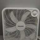PELONIS 20 Inch Box Fan  3 Speeds, Window Fans, Floor or Tabletop, 25ft/s, 2025 Upgraded, Superior Air Throw (2295 CFM), Lightweight, 5 Blades, Fans for Bedroom, Office, Living Room, Garage (White)