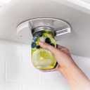 EZ Off Jar Opener for Seniors - Under Cabinet Jar Openers for Weak Hands, Easy Grip, Arthritis jar opener, One Handed Gadgets & Bottle Opener - Essential Kitchen Gadgets - White 