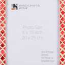 Handicrafts Home Handmade Decorative 8x10 Picture Frame | Unique Boho Chic Home Decor | Moroccan Art Inspired Red Photo Frame for Wall & Tabletop, Colorful Frames for Bedroom, Office Decor & Gift