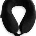 Brookstone Neck Travel Pillow - Lightweight Contoured Memory Foam Neck Pillow for Airplane Travel, Sleeping, and Car Rides, Size One Size, Black