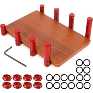 20mm Bench Dogs Set of 8, Non-Slip Aluminum Alloy Table Planing Stop Bench Dogs for T-Track Woodworking Table Workbench Peg Brake Stops Positioning Planing Plug for 20mm Dog Hole, Red